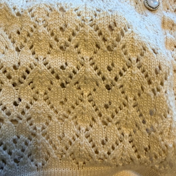 Cream Crochet Knit Cardigan & Skirt Set - Picture 6 of 10